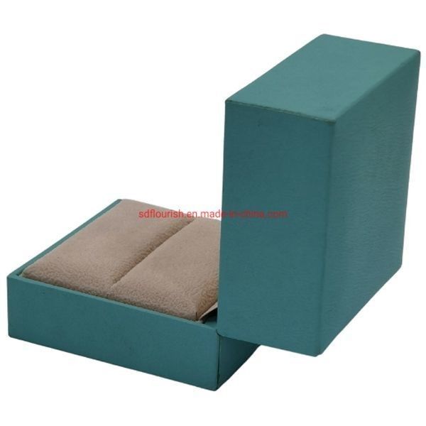 تصميم Clamshell الألوان الخضراء الأنيقة الورق المقوى عرض حلقة صندوق هدية في شكل CDR / EPS / JPG / TIF