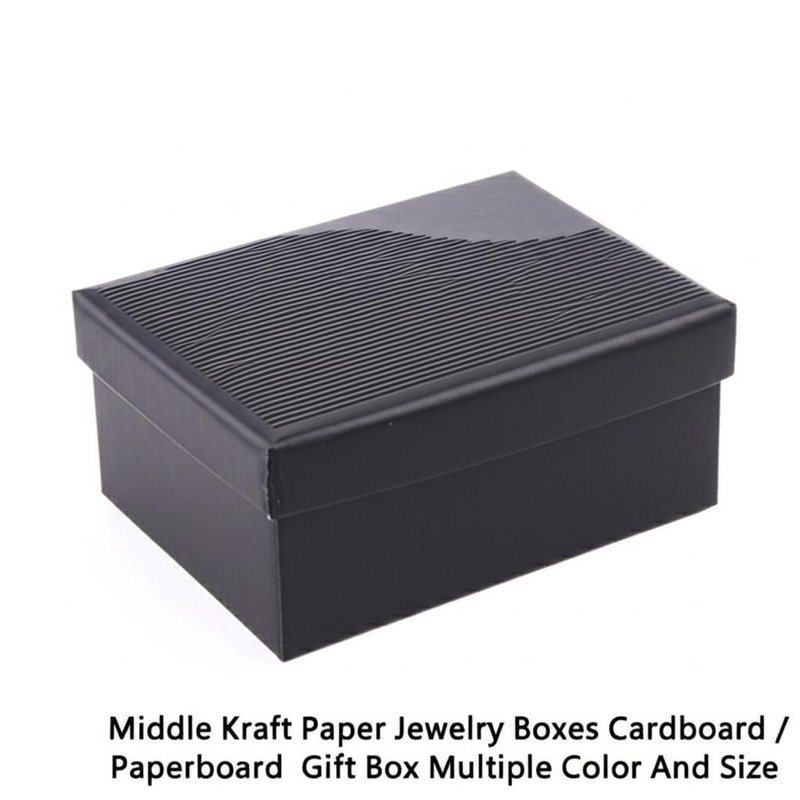 صناديق مجوهرات ورق الكرافت المتوسط صناديق الهدايا من الورق المقوى / الورق المقوى العديد من الألوان والحجم